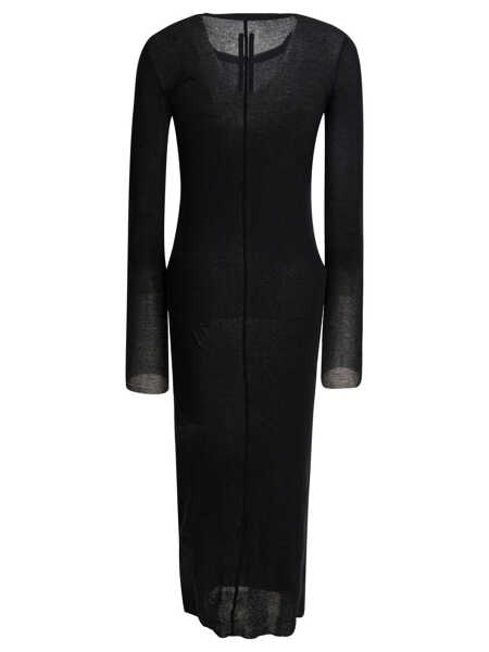 Rochii elegante Rick Owens Cotton midi dress Black Femei (BM 19713330) 2