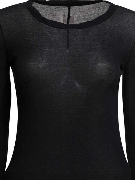 Rochii elegante Rick Owens Cotton midi dress Black Femei (BM 19713330) 3