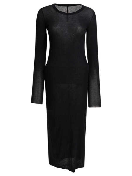 Rochii elegante Rick Owens Cotton midi dress Black Femei (BM 19713330) 1