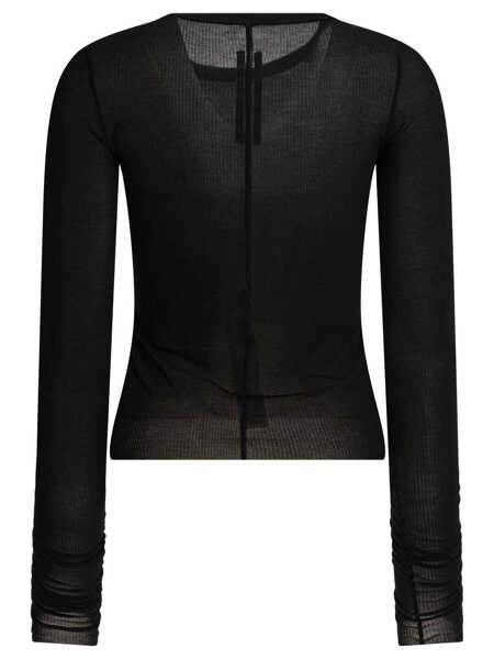 Tricouri Rick Owens Silk-blend t-shirt Black Femei (BM 19713333) 2