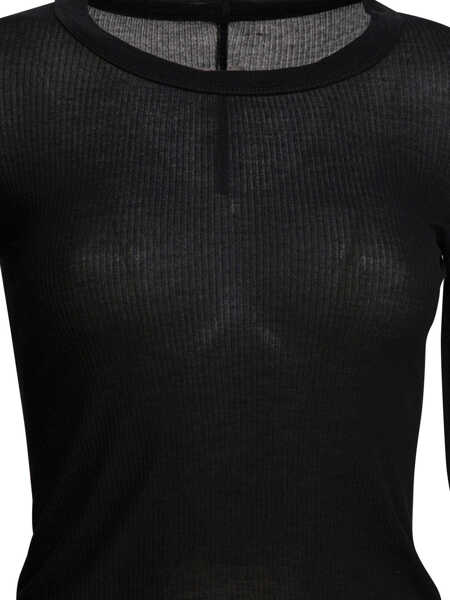 Tricouri Rick Owens Silk-blend t-shirt Black Femei (BM 19713333) 3