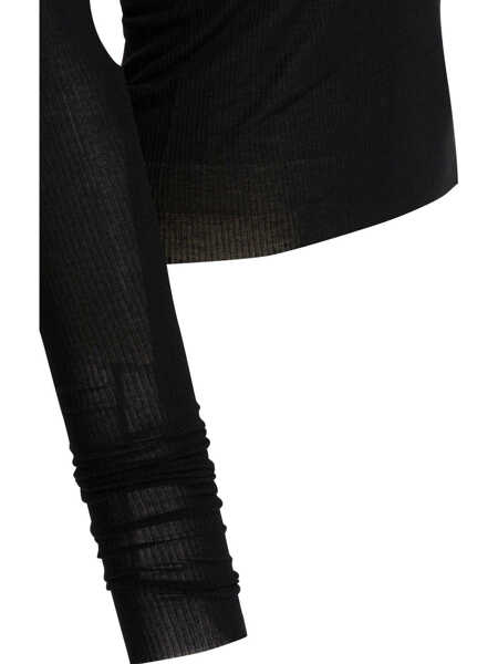 Tricouri Rick Owens Silk-blend t-shirt Black Femei (BM 19713333) 4