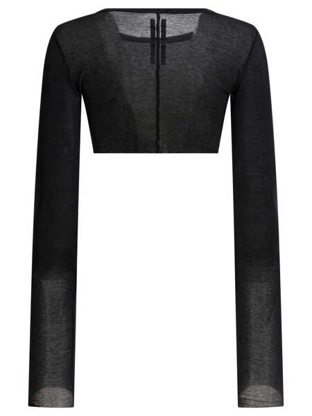 Bluze Rick Owens Long-sleeved crop top Black Femei (BM 19713342) 2