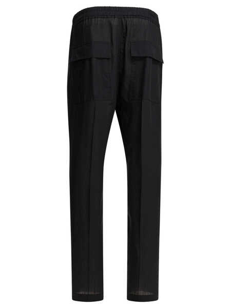 Pantaloni casual Rick Owens Drawstring Slim Long Pants Black Barbati (BM 19713366) 2