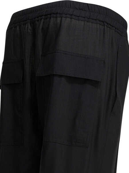 Pantaloni casual Rick Owens Drawstring Slim Long Pants Black Barbati (BM 19713366) 4