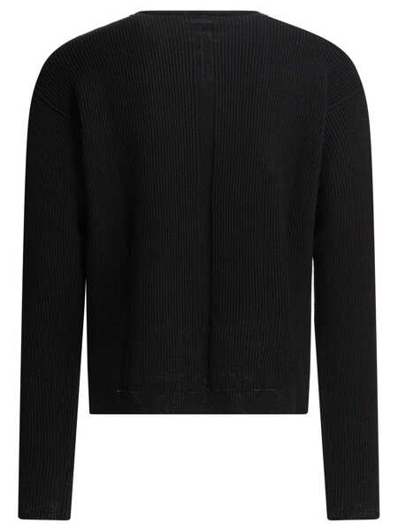 Pulovere Rick Owens Virgin wool crewneck sweater Black Barbati (BM 19713372) 2