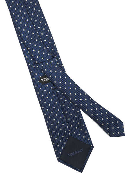 Cravate Tom Ford Polka dot silk ties Blue Barbati (BM 19713405) 2