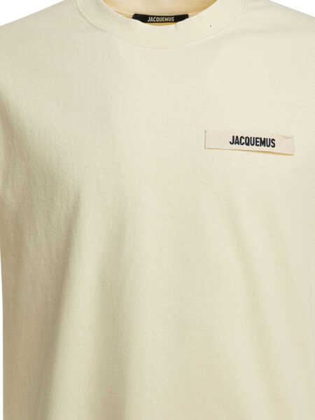Tricouri JACQUEMUS Gros Grain T-shirt Beige Barbati (BM 19713420) 3