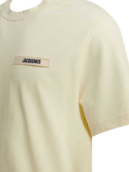 Tricouri JACQUEMUS Gros Grain T-shirt Beige Barbati (BM 19713420) 4