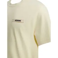 Tricouri pentru Barbati - Tricouri JACQUEMUS Gros Grain T-shirt Beige Barbati (BM 19713420) - B-mall.ro