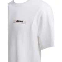 Tricouri pentru Barbati - Tricouri JACQUEMUS Gros Grain T-shirt White Barbati (BM 19713423) - B-mall.ro