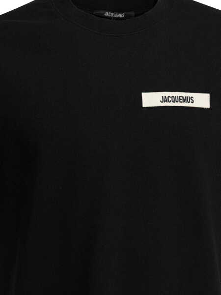 Tricouri JACQUEMUS Gros Grain T-shirt Black Barbati (BM 19713426) 3