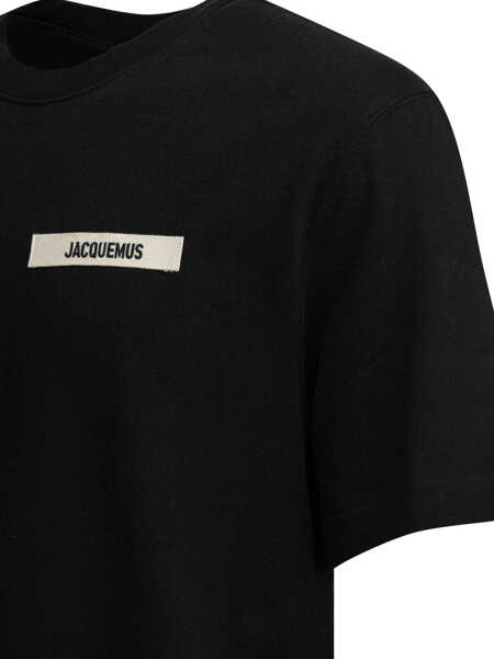 Tricouri JACQUEMUS Gros Grain T-shirt Black Barbati (BM 19713426) 4