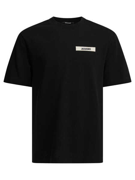 Tricouri JACQUEMUS Gros Grain T-shirt Black Barbati (BM 19713426) 1