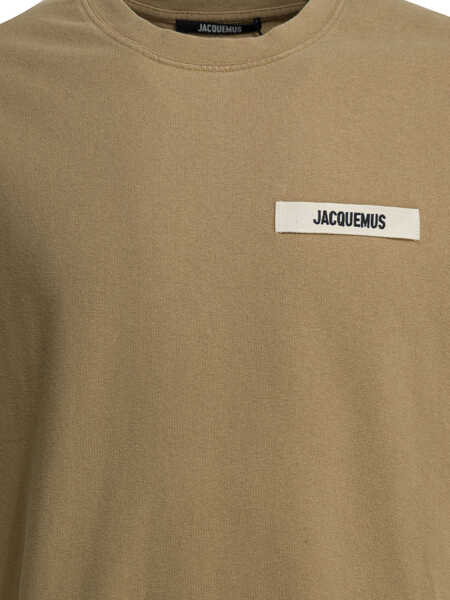 Tricouri JACQUEMUS Gros Grain T-shirt Beige Barbati (BM 19713429) 3