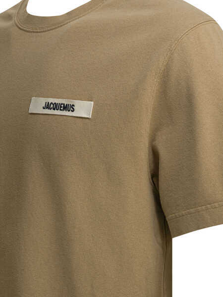 Tricouri JACQUEMUS Gros Grain T-shirt Beige Barbati (BM 19713429) 4
