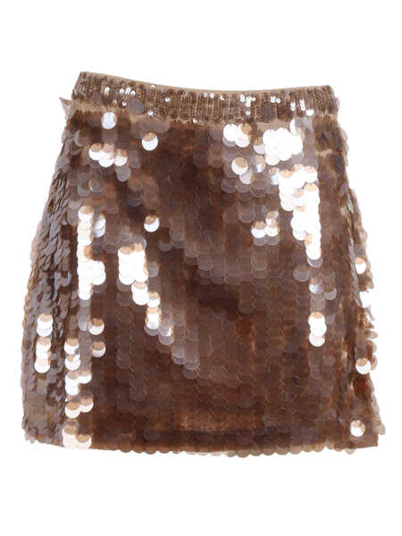 Fuste P.A.R.O.S.H. MINI SKIRT Brown Femei (BM 19713468) 1