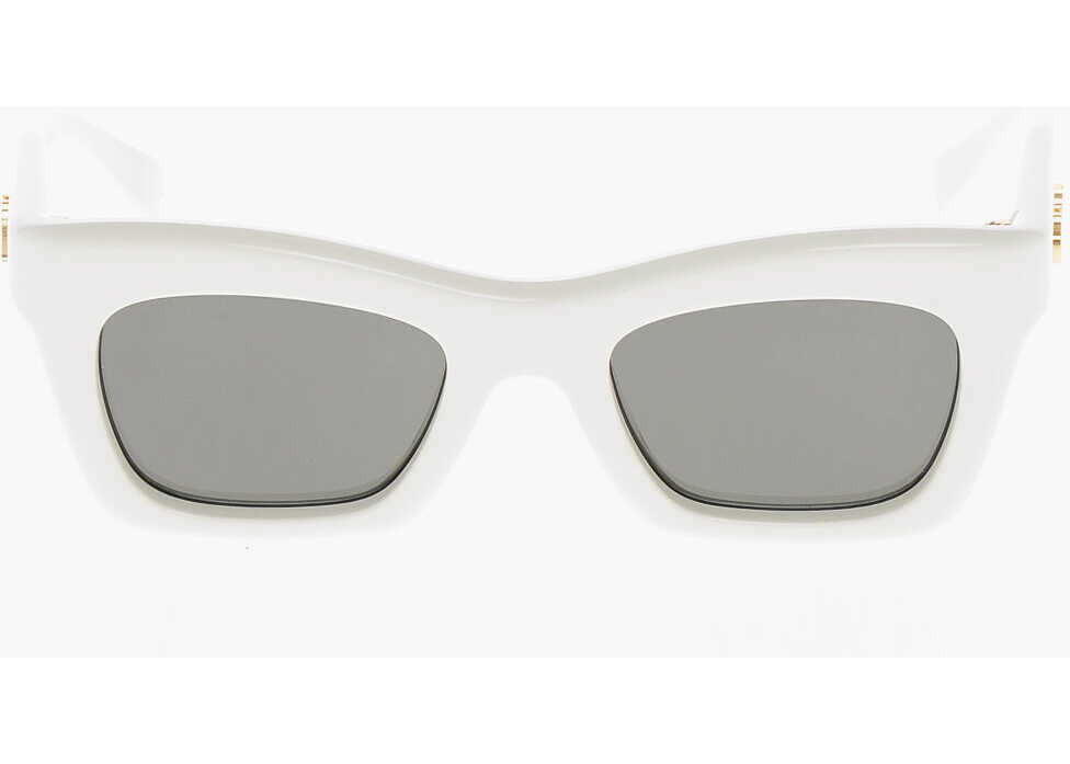 Ochelari de soare Gucci Solid Color Sunglasses With Golden Logo White Femei (BM 19713482) 1