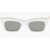 Gucci Solid Color Sunglasses With Golden Logo White
