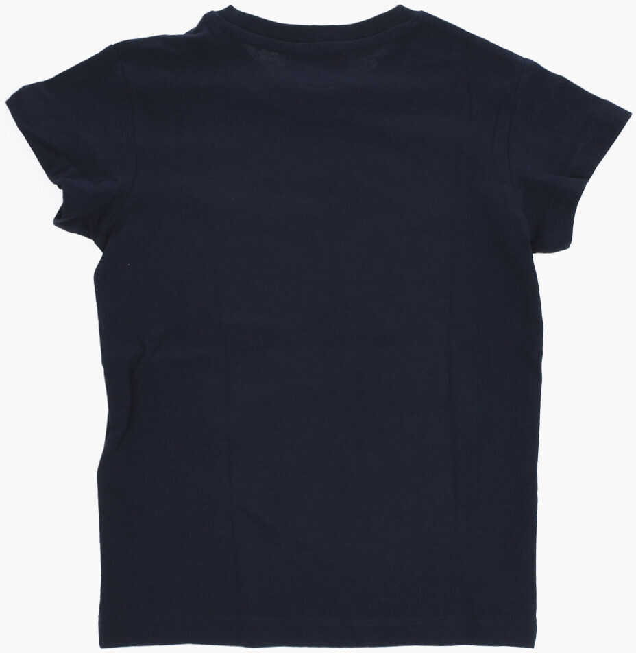 Tricouri Diesel Cotton Ticorsi Crew-Neck T-Shirt With Print Blue Baieti (BM 19713497) 3