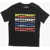 DSQUARED2 Crew Neck T-Shirt With Multicolor Logo Print Black