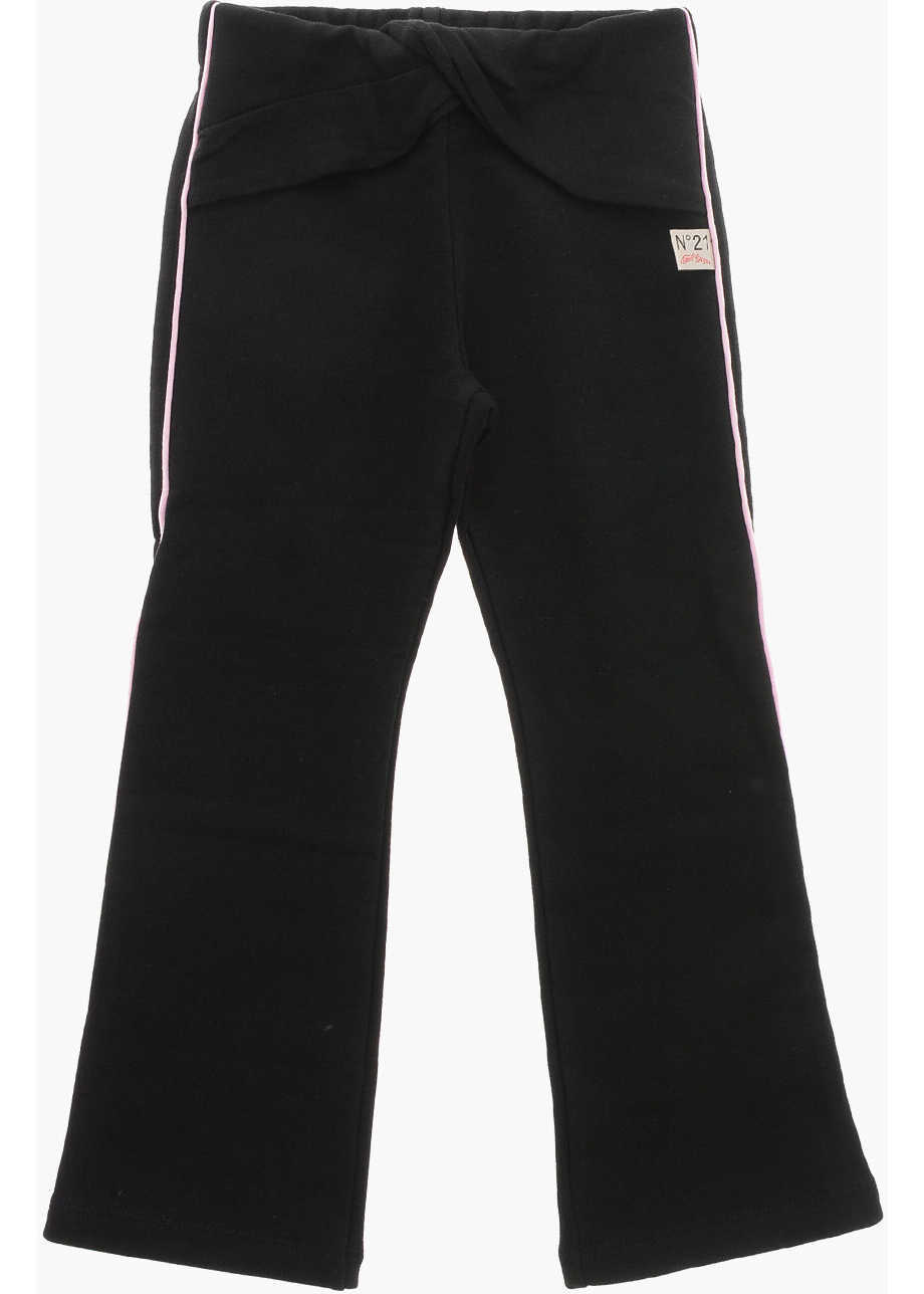 Pantaloni de trening N21 Kids Cotton Sweatpants With Knotted Front Detail Black Baieti (BM 19713509) 1