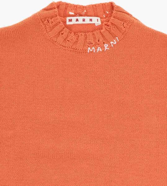 Rochii Marni Vintage Effect Lightweight Cotton Dress Orange Fete (BM 19713515) 2