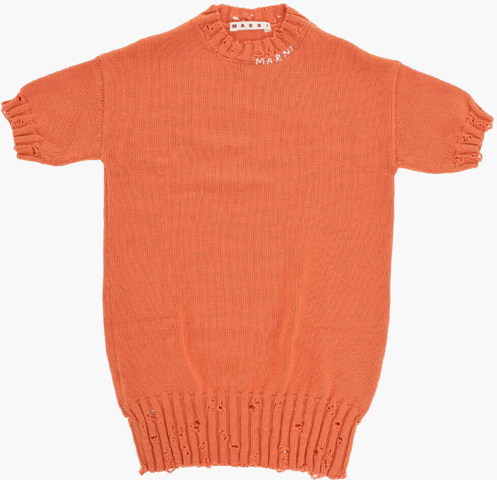 Rochii Marni Vintage Effect Lightweight Cotton Dress Orange Fete (BM 19713515) 1