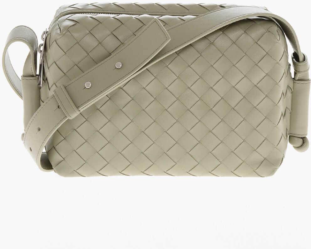 Genti de mana Bottega Veneta Braided Leather Shoulder Bag Green Barbati (BM 19713518) 1