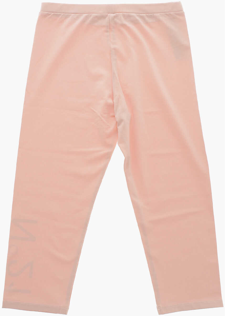 Colanti N21 Kids Stretch Cotton Leggings With Printed Logo Pink Fete (BM 19713521) 3