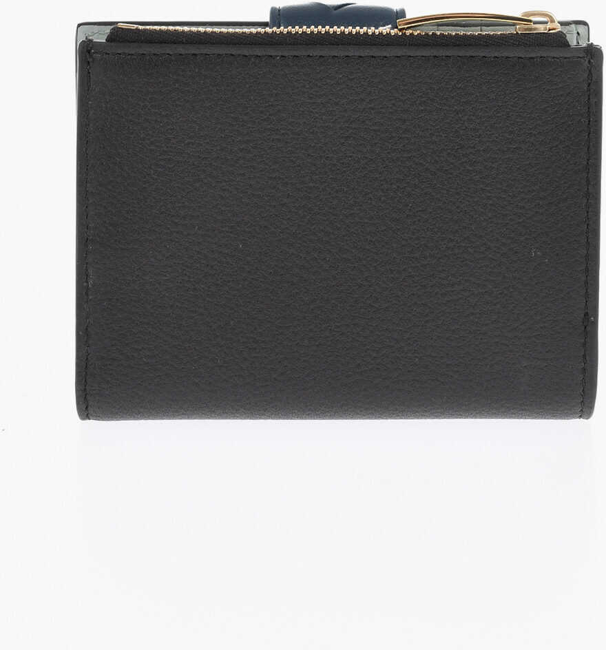 Portofele Bottega Veneta Two-Tone Leather Wallet Brown Femei (BM 19713536) 2