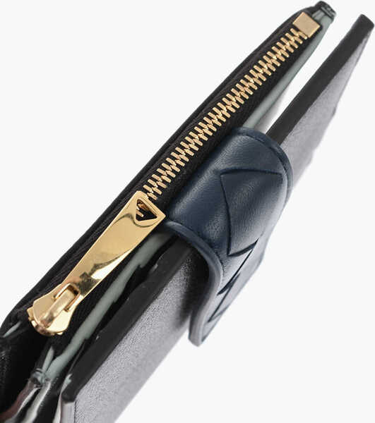 Portofele Bottega Veneta Two-Tone Leather Wallet Brown Femei (BM 19713536) 3