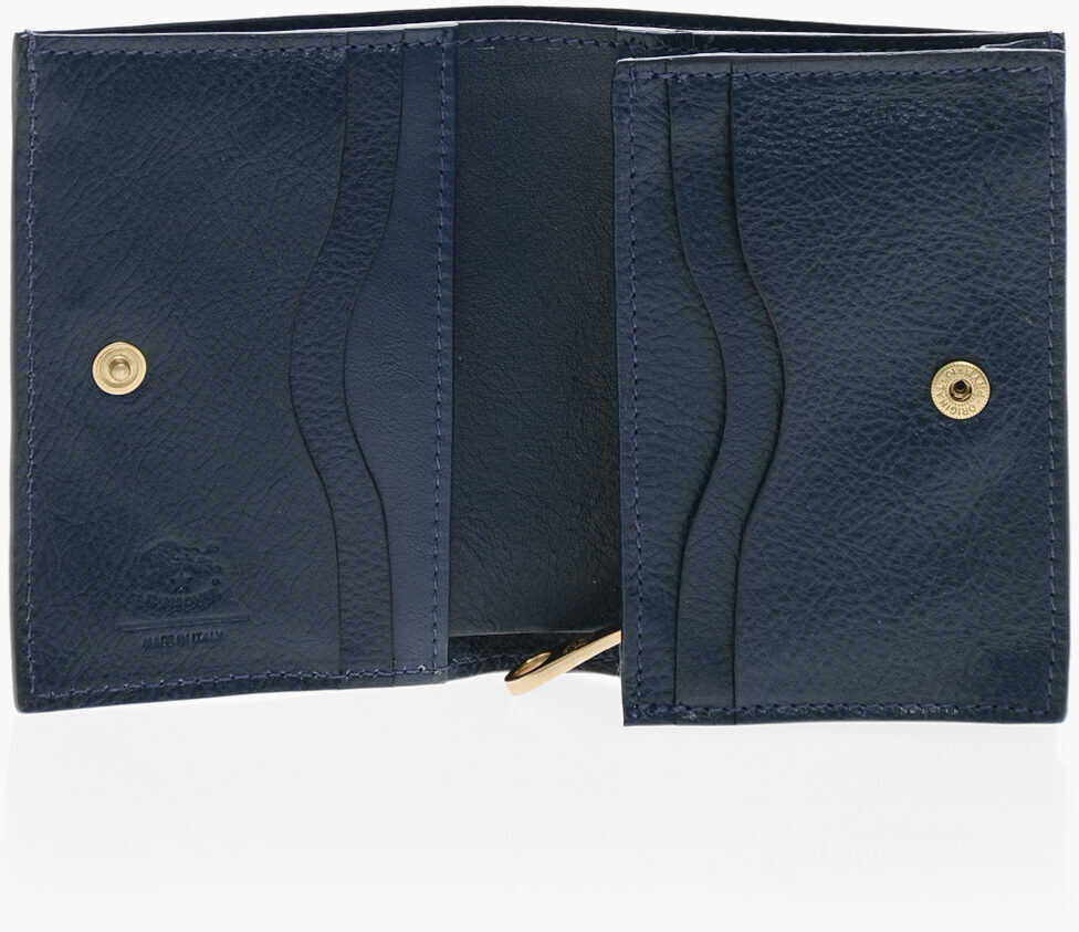 Portofele IL BISONTE Textured Leather Wallet With Zip Black Femei (BM 19713539) 3