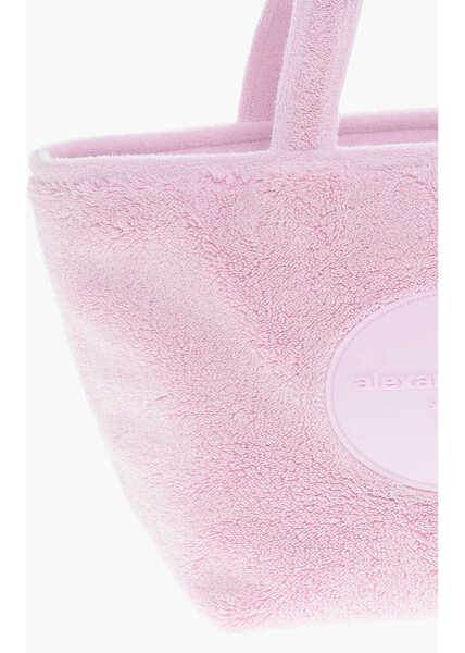 Genti de mana Alexander Wang Cotton Terry Punch Tote Bag With Embossed Logo Pink Femei (BM 19713542) 3