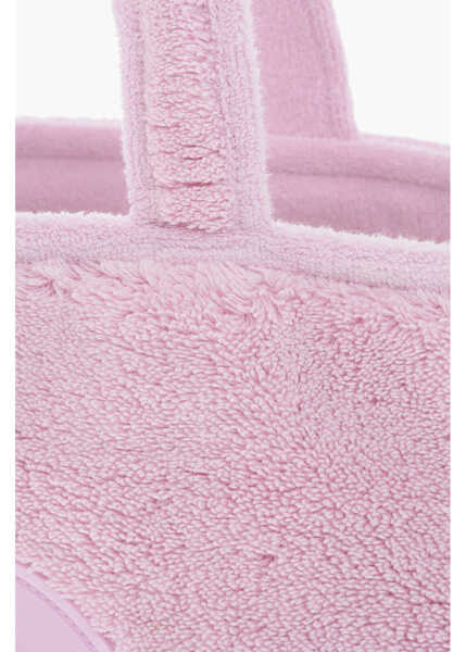 Genti de mana Alexander Wang Cotton Terry Punch Tote Bag With Embossed Logo Pink Femei (BM 19713542) 4