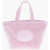 Alexander Wang Cotton Terry Punch Tote Bag With Embossed Logo Pink