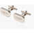 Lanvin Silver Finished Logoed Cufflinks Silver