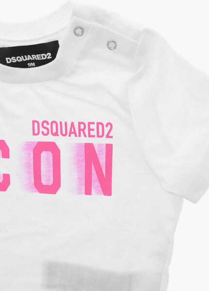 Tricouri DSQUARED2 Crew Neck Icon Cotton T-Shirt White Baieti (BM 19713560) 2