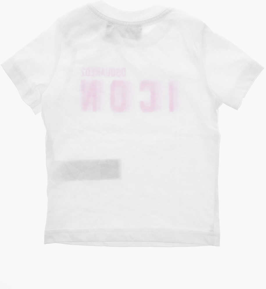 Tricouri DSQUARED2 Crew Neck Icon Cotton T-Shirt White Baieti (BM 19713560) 3