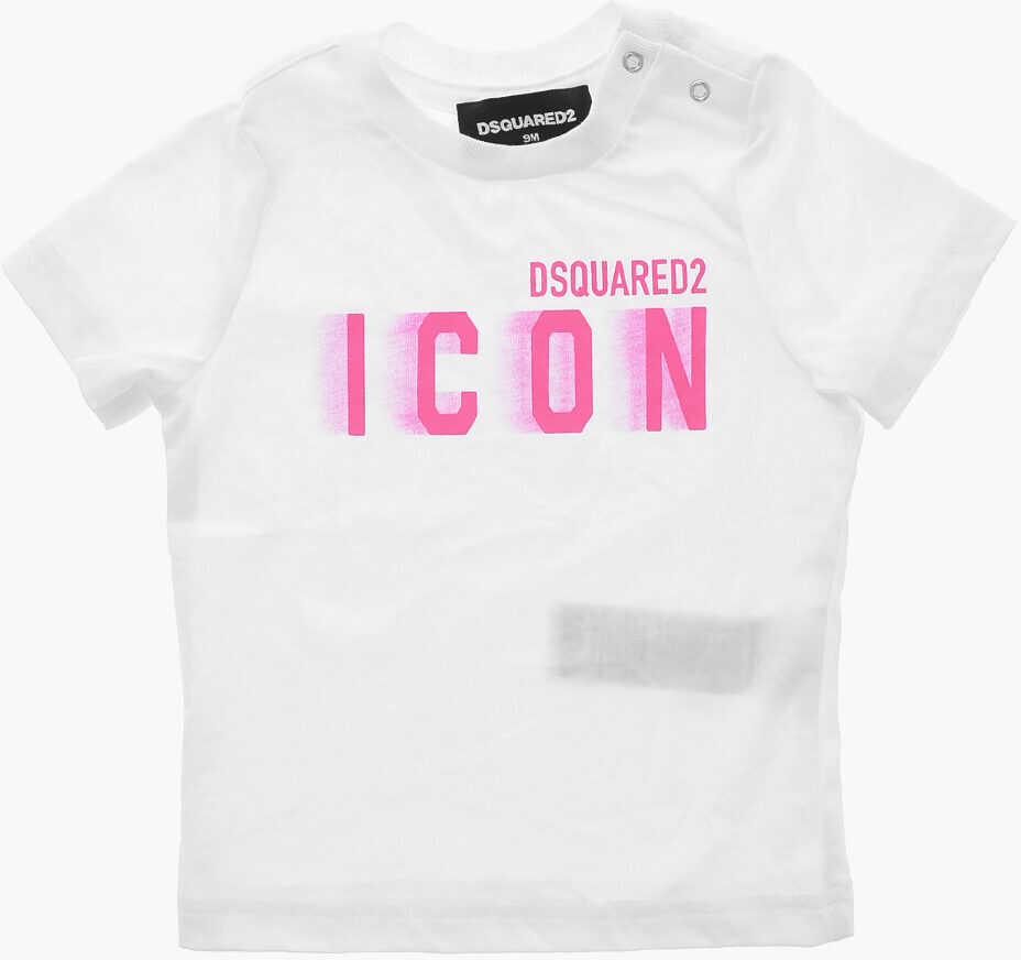 Tricouri DSQUARED2 Crew Neck Icon Cotton T-Shirt White Baieti (BM 19713560) 1