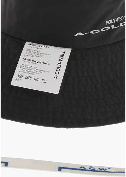Caciuli A-COLD-WALL Nylon Bucket Hat With Neck Strap Black Barbati (BM 19713563) 4