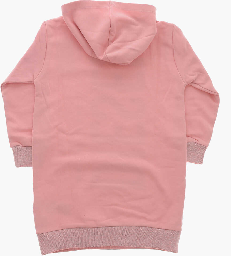 Bluze de trening Diesel Brushed Cotton Drebi Hoodie Dress With Front Logo Pink Fete (BM 19713569) 3