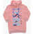 Diesel Brushed Cotton Drebi Hoodie Dress With Front Logo Pink