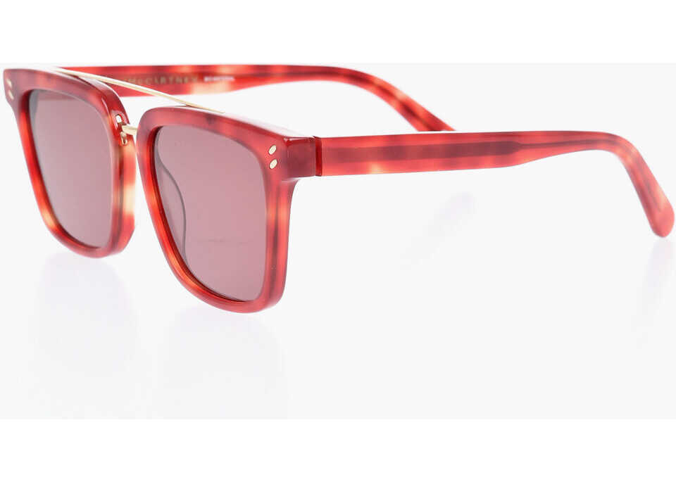 Ochelari de soare Stella McCartney Wayfarer Sunglasses With Double-Bridge Design Red Barbati (BM 19713581) 2