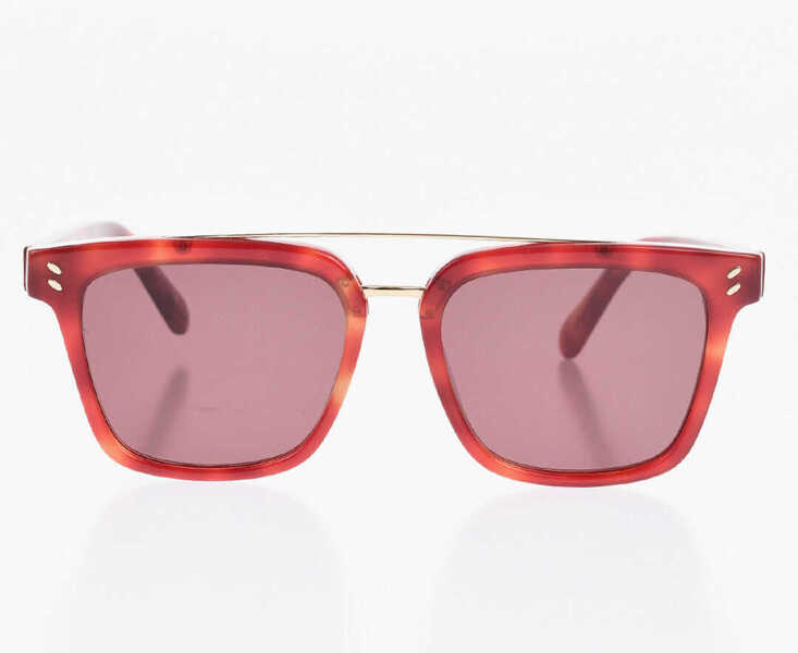 Ochelari de soare Stella McCartney Wayfarer Sunglasses With Double-Bridge Design Red Barbati (BM 19713581) 1