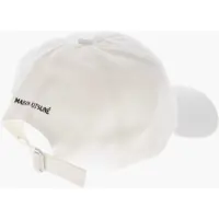 Caciuli MAISON KITSUN&Eacute; pentru Barbati - Sepci MAISON KITSUN Canvas Baseball Cap With Embroidered Patch White Barbati (BM 19713584) - B-mall.ro