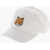 MAISON KITSUN&Eacute; Canvas Baseball Cap With Embroidered Patch White