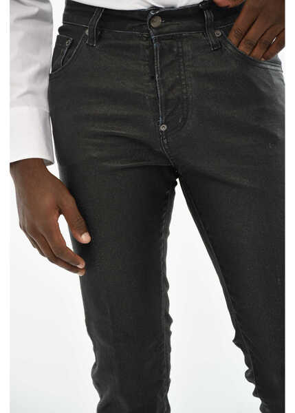 Blugi drepti DSQUARED2 Dark Wash Jeans With Button Black Barbati (BM 19713596) 3