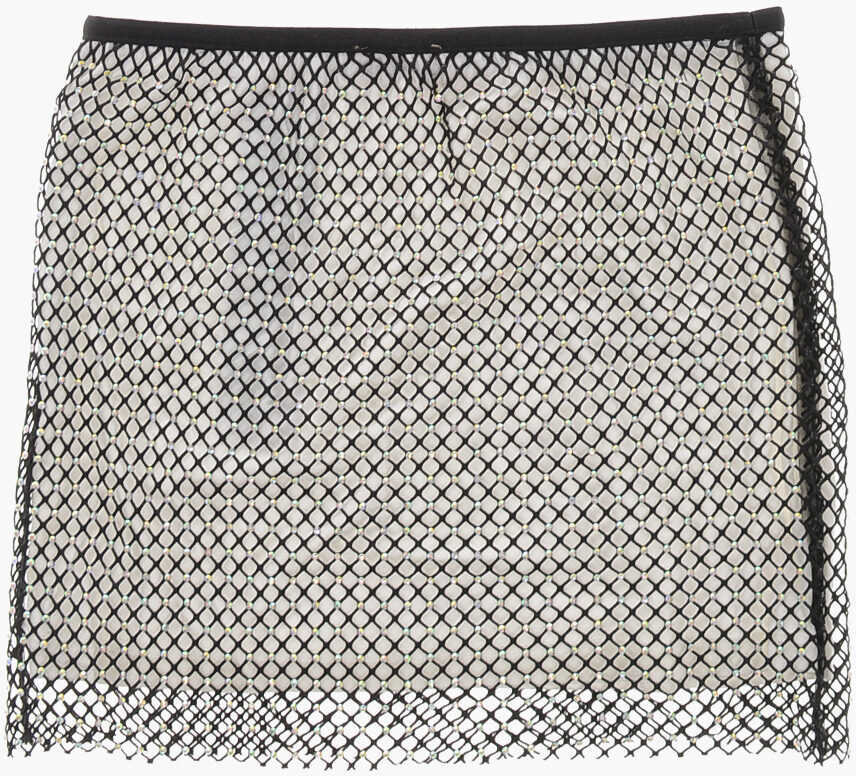 Fuste N21 Kids All-Over Rhinestoned Mesh Skirt Black & White Fete (BM 19713671) 3