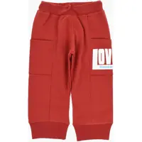 Pantaloni de trening Solid Color Joggers With Embossed Detail Baieti